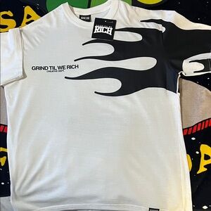 White and Black Flame Men's Tee